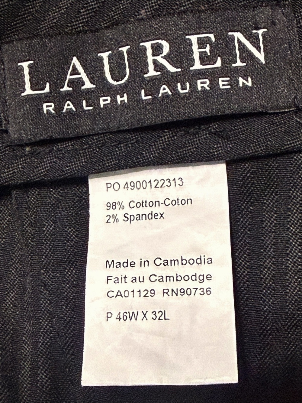 Lauren Ralph Lauren Men’s 46x32 Brown Wide Wale Corduroy Pants Straight Leg - Picture 12 of 12